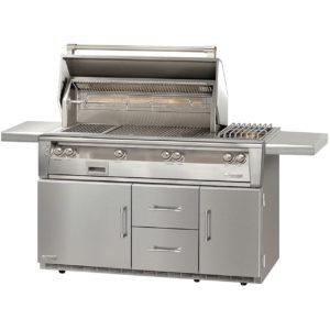 CHURRASQUEIRA DELUXE COM SIDE BURNER, SEARZONE™ E CARRINHO REFRIGERADO DE 56 POL. (1,42M) ALXE-56SZR ALFRESCO