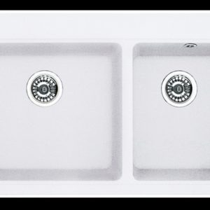 CUBA DUPLA MYTHOS FUSION BIANCO WHITE DE EMBUTIR 52 X 91 CM MTG620W FRANKE