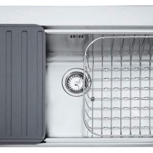 CUBA SIMPLES ACQUARIO COM ACESSÓRIOS AÇO INOX DE EMBUTIR 51 X 86 CM AEX610-A KINDRED